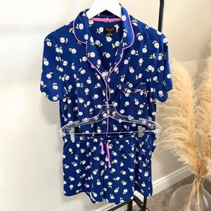 Kate Spade New York Daisy Print Pajama Set 💙🌼 | 2-Piece Shorts Set
